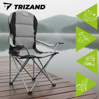 Fekete-szürke összecsukható horgászszék