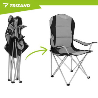 Fekete-szürke összecsukható horgászszék