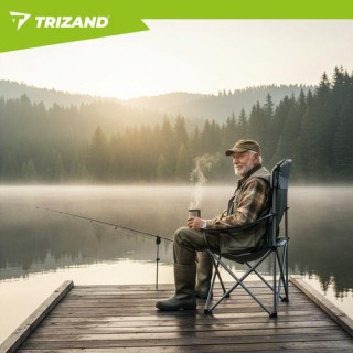 Fekete-szürke összecsukható horgászszék