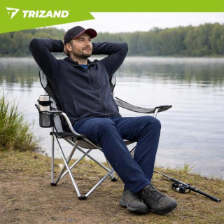 Fekete-szürke összecsukható horgászszék