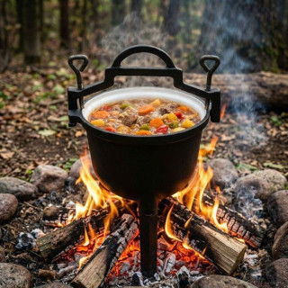 Zománcozott öntöttvas tűzrakó üst - 10 literes