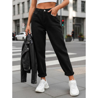 Fekete női mom fit farmer UY2903