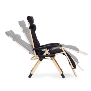 Kerti strand nyugágy fekete és arany színben