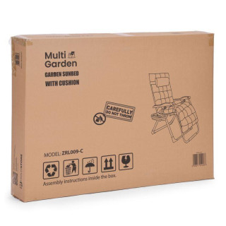 Kerti strand nyugágy fekete és arany színben