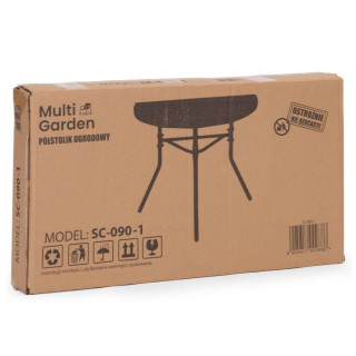 Félkör alakú üveg fekete asztal az erkélyre