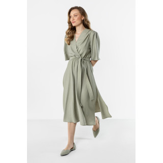 Sage női midi ruha megkötővel