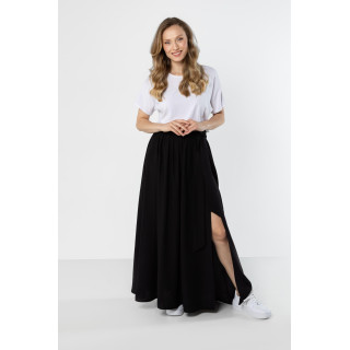 Női fekete maxi szoknya megkötővel