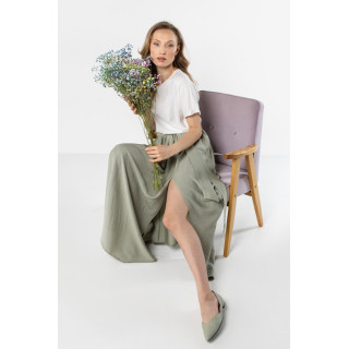 Sage női maxi szoknya megkötővel