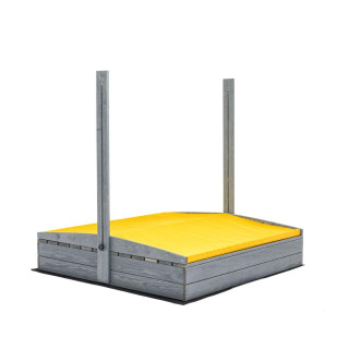 Lezárható, impregnált homokozó tetővel és UV-szűrővel - 120x120 cm