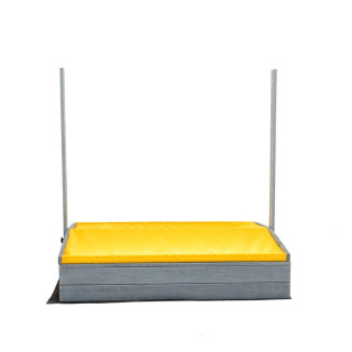 Lezárható, impregnált homokozó tetővel és UV-szűrővel - 120x120 cm