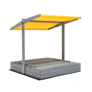 Lezárható, impregnált homokozó tetővel és UV-szűrővel - 120x120 cm