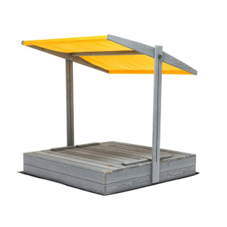 Lezárható, impregnált homokozó tetővel és UV-szűrővel - 120x120 cm