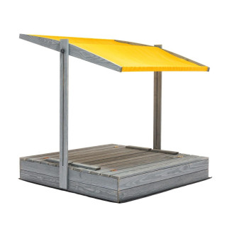 Lezárható, impregnált homokozó tetővel és UV-szűrővel - 120x120 cm