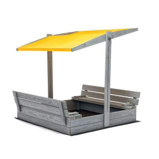 Lezárható, impregnált homokozó tetővel és UV-szűrővel - 120x120 cm