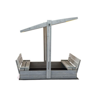 Lezárható, impregnált homokozó tetővel és UV-szűrővel - 120x120 cm