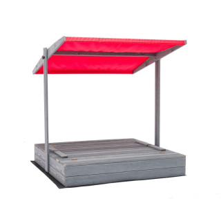 Lezárható, impregnált homokozó tetővel és UV-szűrővel - 120x120 cm