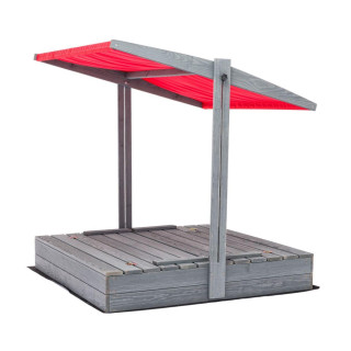 Lezárható, impregnált homokozó tetővel és UV-szűrővel - 120x120 cm