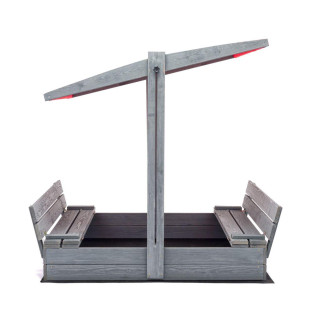 Lezárható, impregnált homokozó tetővel és UV-szűrővel - 120x120 cm