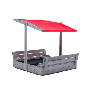 Lezárható, impregnált homokozó tetővel és UV-szűrővel - 120x120 cm