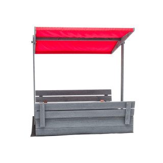 Lezárható, impregnált homokozó tetővel és UV-szűrővel - 120x120 cm