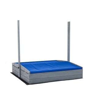 Lezárható, impregnált homokozó tetővel és UV-szűrővel - 120x120 cm