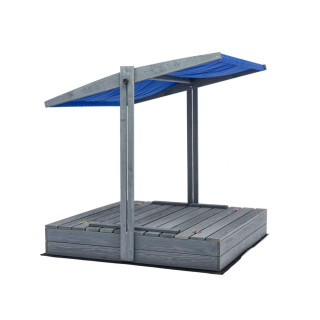 Lezárható, impregnált homokozó tetővel és UV-szűrővel - 120x120 cm