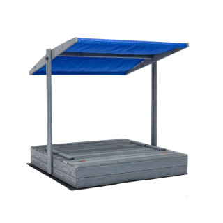 Lezárható, impregnált homokozó tetővel és UV-szűrővel - 120x120 cm