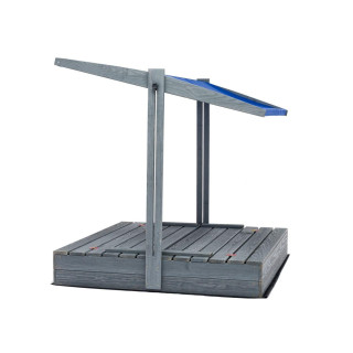 Lezárható, impregnált homokozó tetővel és UV-szűrővel - 120x120 cm