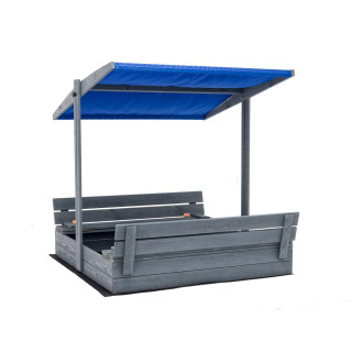 Lezárható, impregnált homokozó tetővel és UV-szűrővel - 120x120 cm