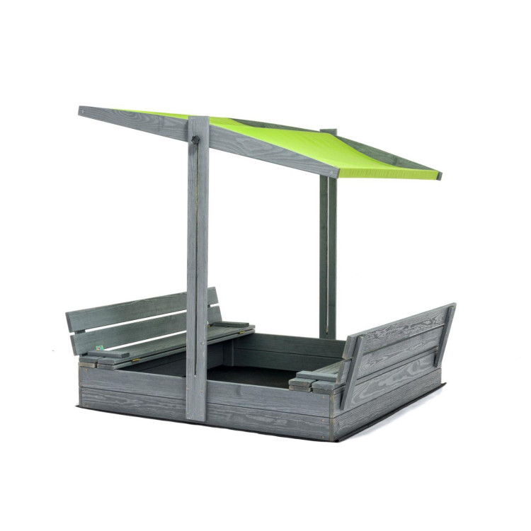 Lezárható, impregnált homokozó tetővel és UV-szűrővel - 120x120 cm