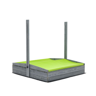 Lezárható, impregnált homokozó tetővel és UV-szűrővel - 120x120 cm