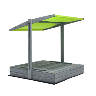 Lezárható, impregnált homokozó tetővel és UV-szűrővel - 120x120 cm