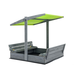 Lezárható, impregnált homokozó tetővel és UV-szűrővel - 120x120 cm