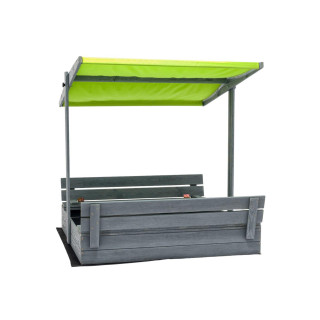 Lezárható, impregnált homokozó tetővel és UV-szűrővel - 120x120 cm