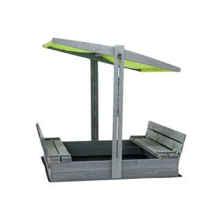 Lezárható, impregnált homokozó tetővel és UV-szűrővel - 120x120 cm