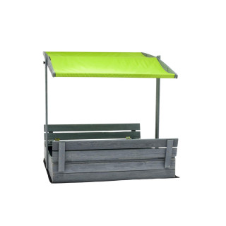 Lezárható, impregnált homokozó tetővel és UV-szűrővel - 120x120 cm