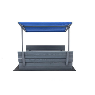 Zárt, impregnált homokozó tetővel és UV-szűrővel - 140x140 cm