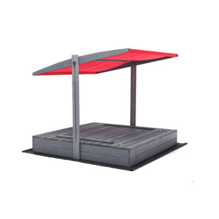 Zárt, impregnált homokozó tetővel és UV-szűrővel - 140x140 cm