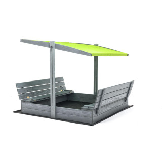 Zárt, impregnált homokozó tetővel és UV-szűrővel - 140x140 cm