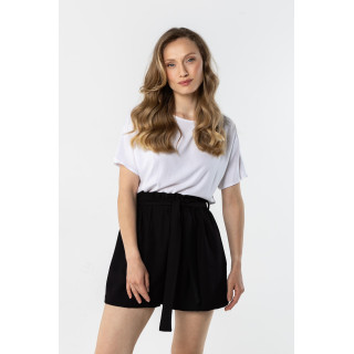 Női fekete, magas derekú rövidnadrág