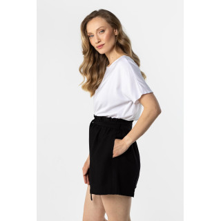 Női fekete, magas derekú rövidnadrág