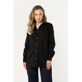 Női fekete vászon ing