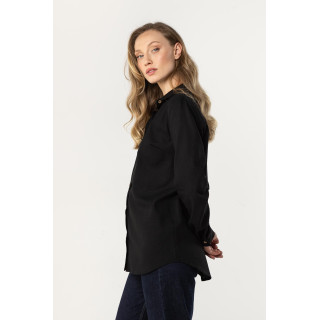 Női fekete vászon ing