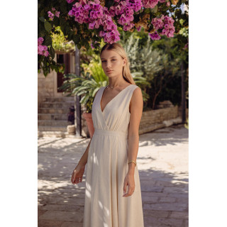 Női bézs színű vászonruha