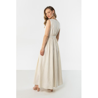 Női bézs színű vászonruha