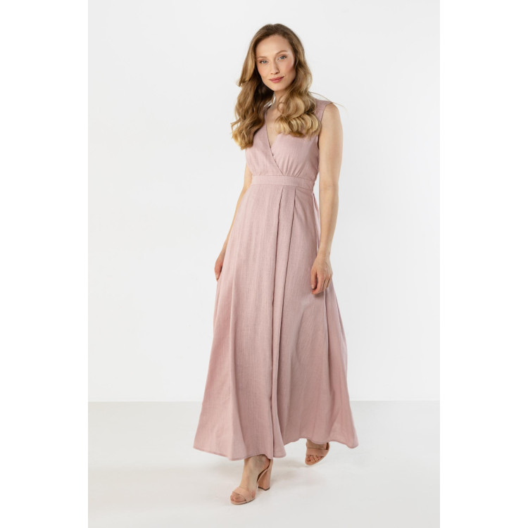 Női vászonruha rózsaszínben