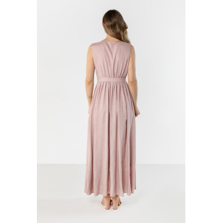 Női vászonruha rózsaszínben