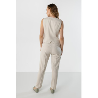 Női vászonnadrág bézs színben