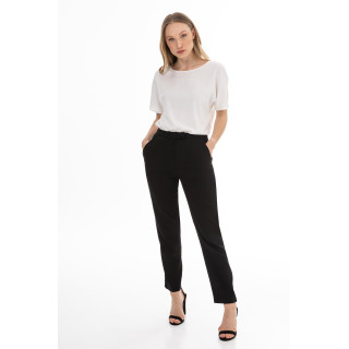 Fekete lenvászon női nadrág