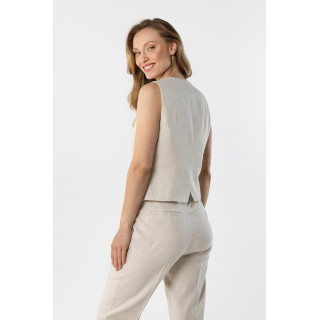 Női vászon mellény bézs színben